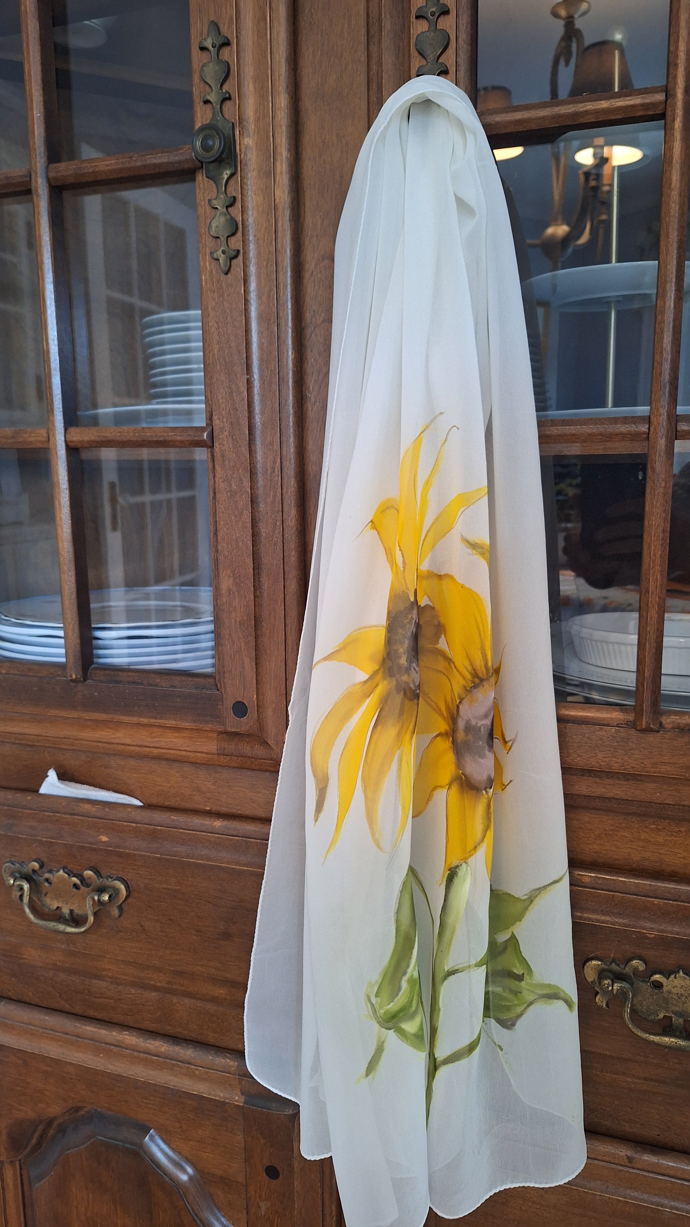 LONG SUN FLOWER SCARF